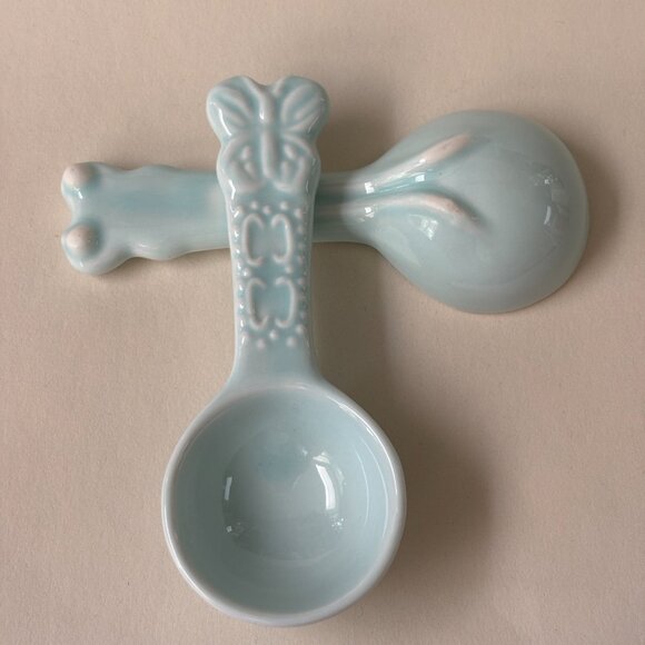 Set of 2 Powder Blue Ceramic Tablespoons - Picture 6 of 8